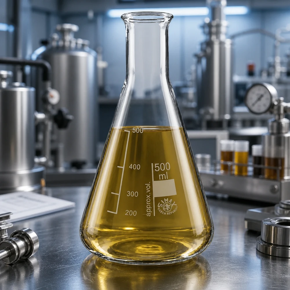 Erlenmeyerkolben 500ml Enghals Laborglaskolben 500ml konische Form mit Enghals zwischen modernen Analysengeräten