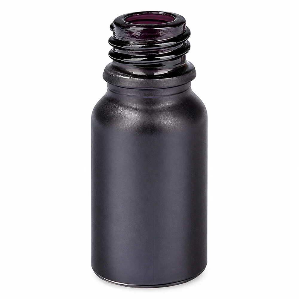 10ml Apothekerflasche BlackLine UT18/10 UNiTWIST 10ml BlackLine Apothekerflasche aus dunklem Glas mit UT18/10 UNiTWIST Verschlusssystem