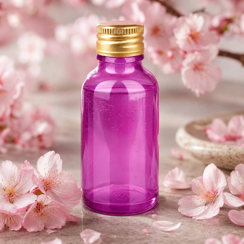 30ml Flasche 11mm Schraubverschluss Alu-Gold Standard PurpleLine. UT18/30 30ml Flasche UT18/30 mit luftdichtem Verschlusssystem zum sicheren Transport flüssiger Wirkstoffe