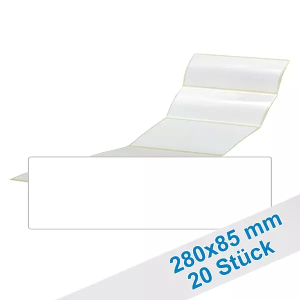 20er Pack Etiketten 85 x 280mm zum Beschriften
