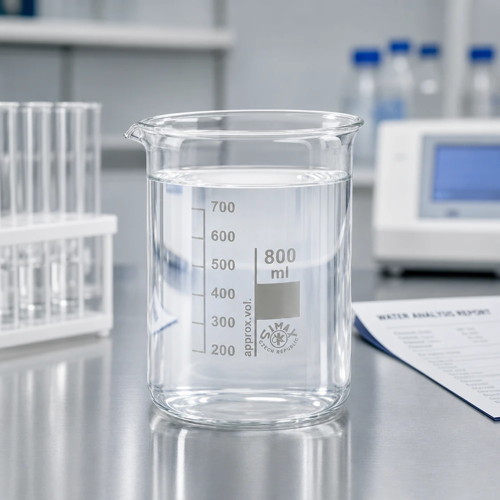 Robustes Becherglas 800ml Borosilikatglas mit breiter Standfläche für stabiles Arbeiten