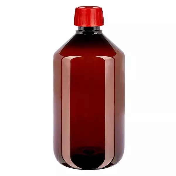 PET Flasche 500ml mit EntgasungsVerschluss rot