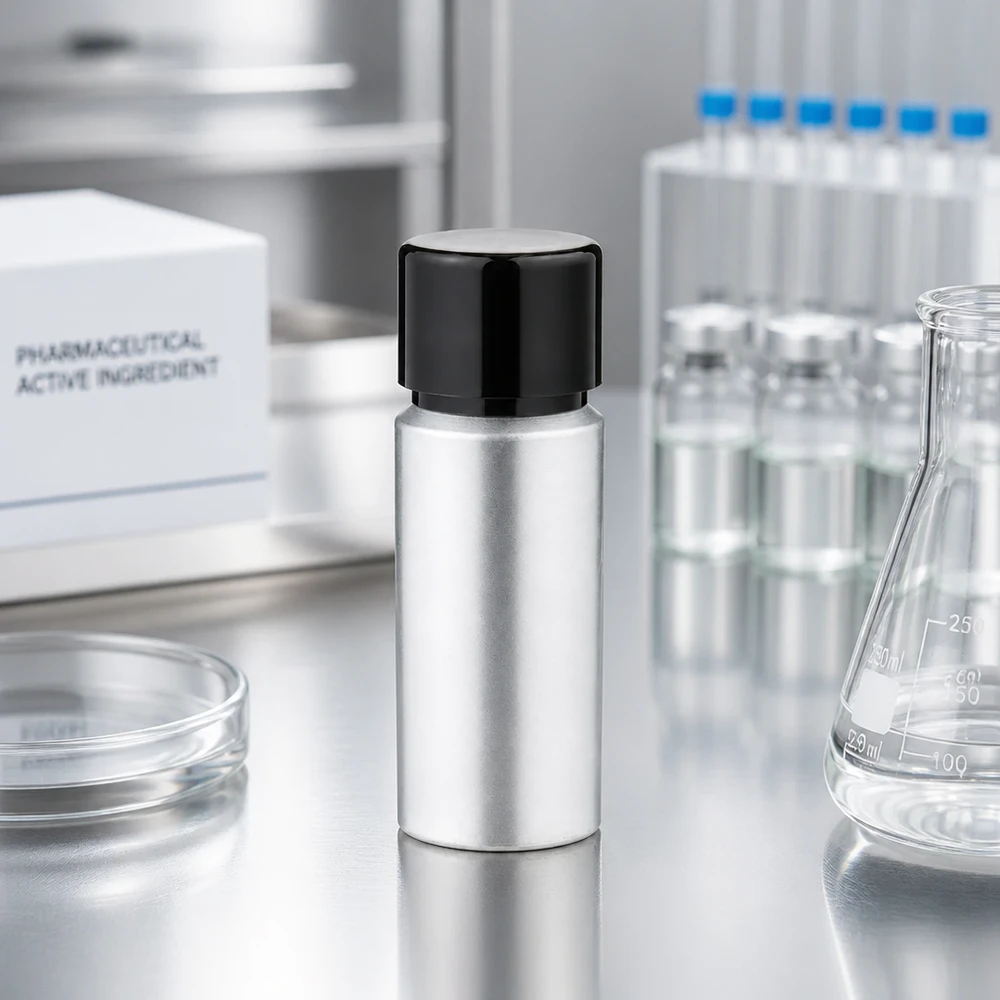 20ml gebeizte Aluflasche mit Schraubkappe Leichte 20ml Aluflasche mit schwarzem Verschluss - praktisch für Proben und Testsubstanzen