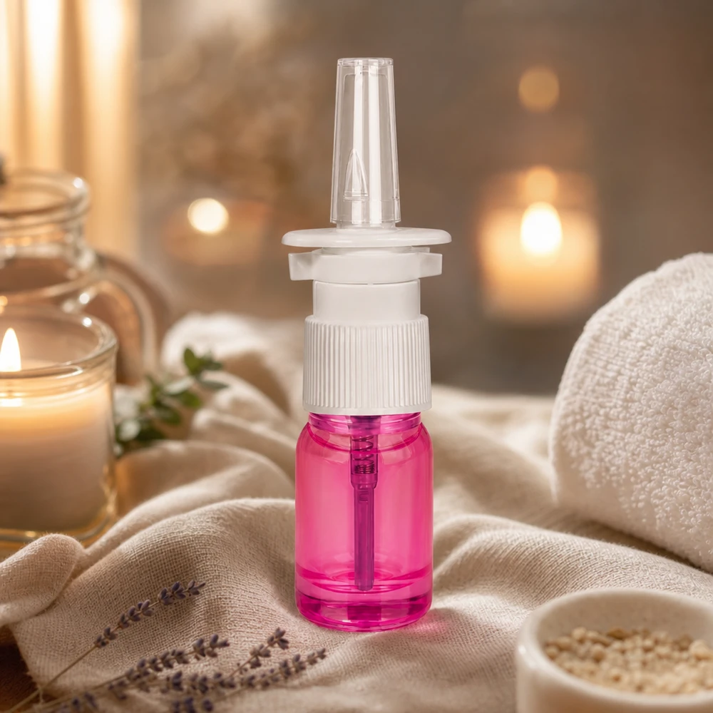 5ml Nasensprayflasche weiß/transparent Standard PurpleLine UT18/5 5ml Nasenspray-Flaschensystem mit präzisem Sprühmechanismus für therapeutische Anwendungen