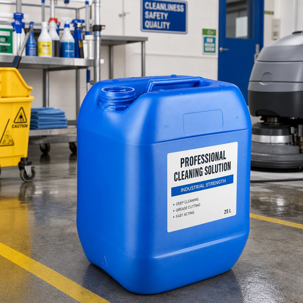 Kanister 10 Liter blau ohne Verschluss Robuster 10 Liter Kanister blau ohne Deckel für industrielle Reinigungsmittel