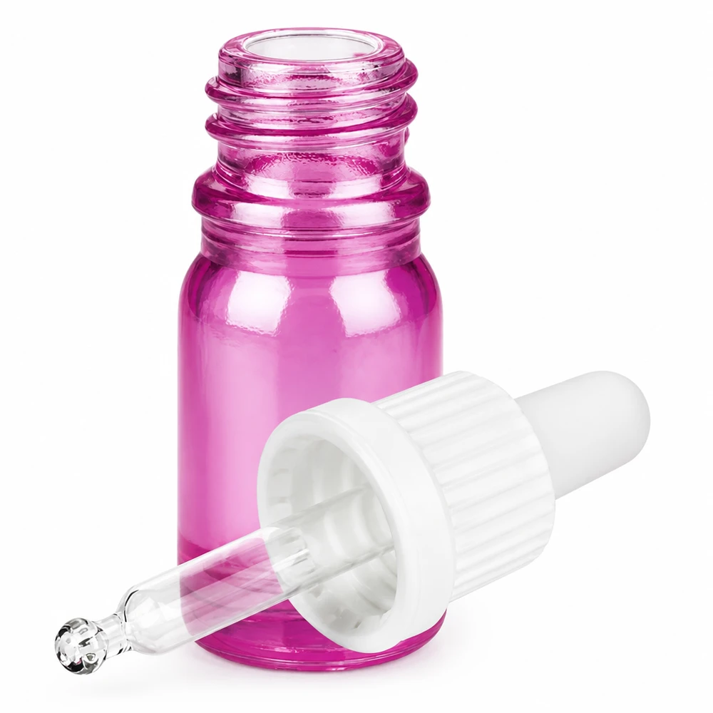 5ml Pipettenflasche weiss Originalität Schraubverschlusserschluss PurpleLine UT18/5 Kompakte 5ml Tropfflasche aus violettem Glas OV PurpleLine UT18/5 mit ergonomischer Pipette
