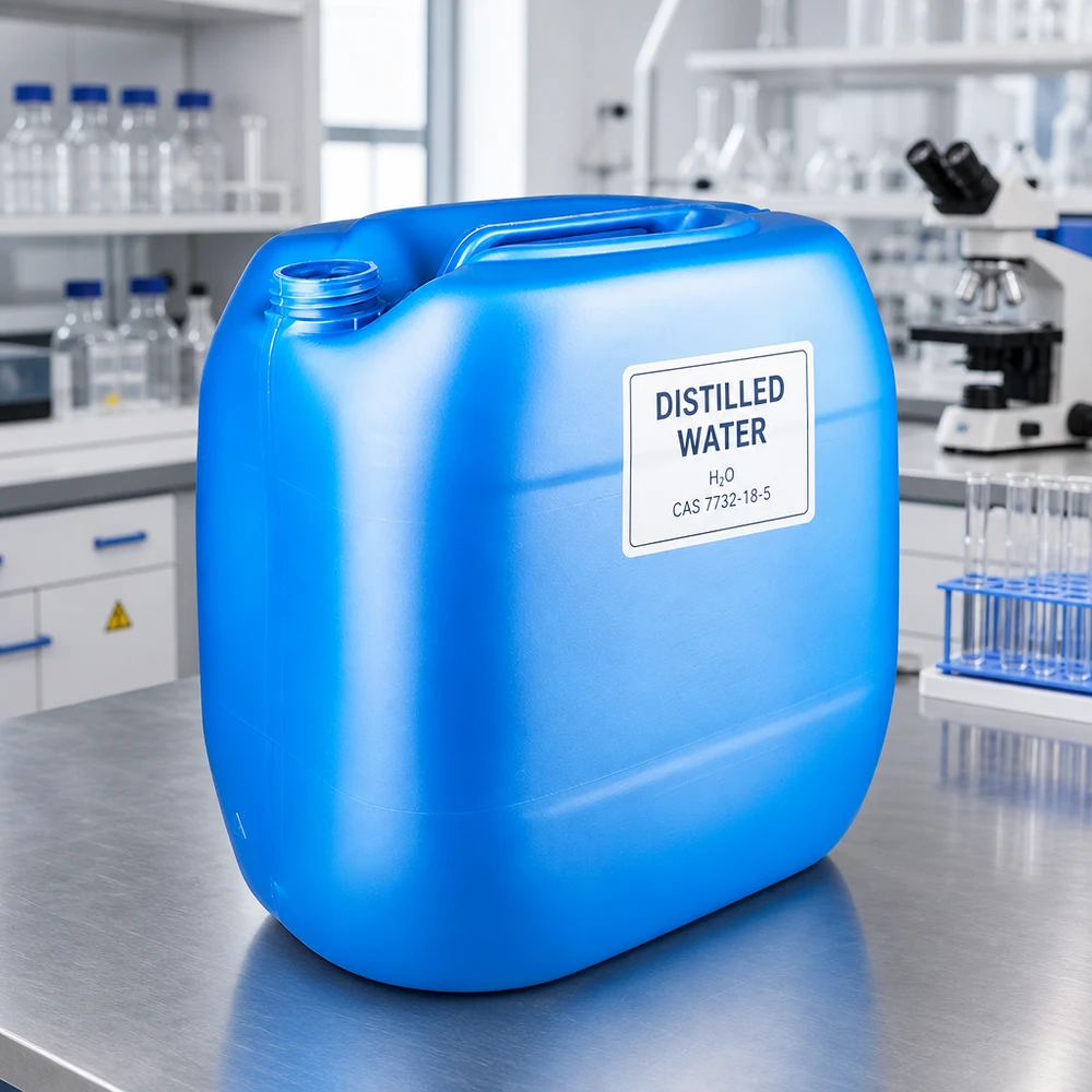 Großer blauer Flüssigkeitskanister 30L ohne Verschluss mit stabiler Bauform und breitem Hals