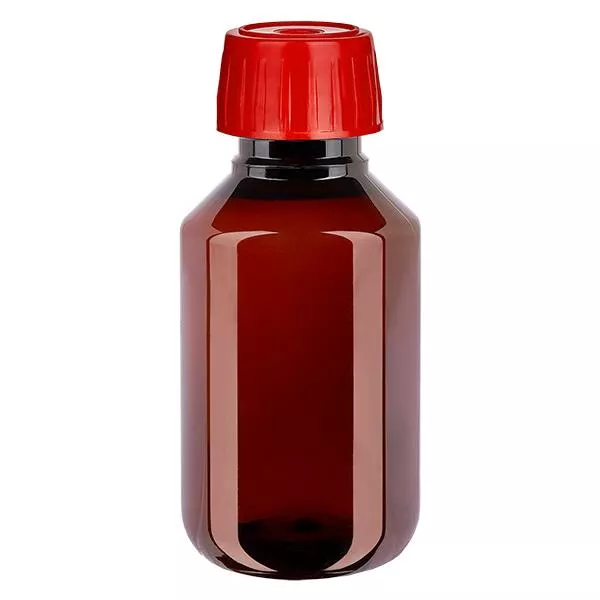 PET Flasche 100ml mit EntgasungsVerschluss rot PET Flasche 100ml mit EntgasungsVerschluss rot