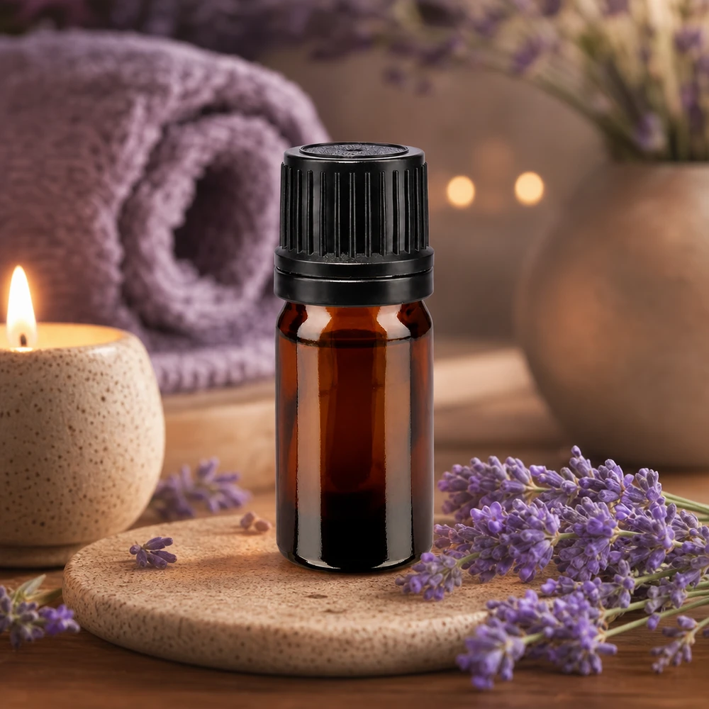 Apothekenflasche braun 5ml Schraubverschluss schwarz Giessring Originalitätsverschluss Hochwertige 5ml Braunglasflasche GR OV 8mm für Aromatherapie und ätherische Öle