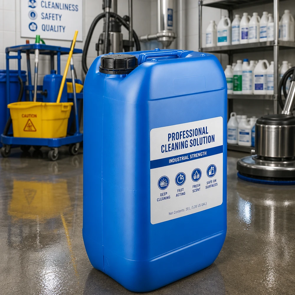 Kanister 15 Liter blau mit Schraubverschluss Originalitätsverschluss Professioneller Chemikalienkanister 15L blau mit sicherem Originalverschluss für Gewerbe