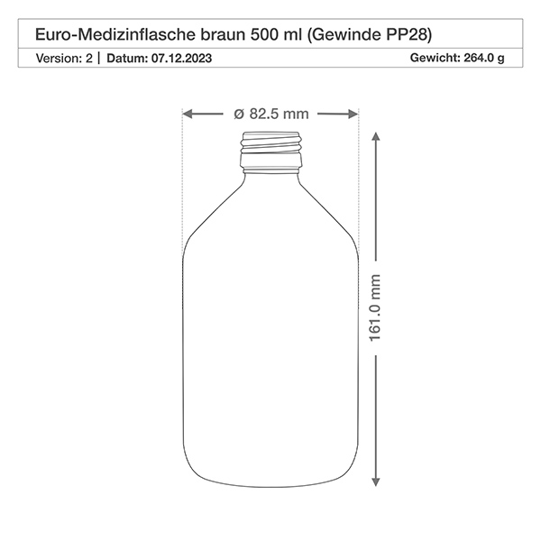 500ml Medizinflasche braun, Pumpzerstäuber schwarz ApoGlas 500ml Medizinflasche braun, Pumpzerstäuber schwarz ApoGlas