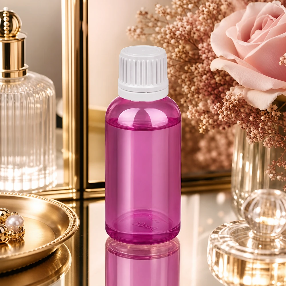 30ml Flasche 11mm Schraubverschluss weiss Originalität Schraubverschlusserschluss PurpleLine UT18/30 30ml Flasche in elegantem Purple Design perfekt für handgemachte Kosmetik und DIY Projekte