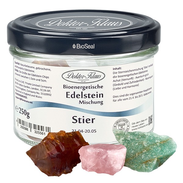 Stier Sternzeichen Edelsteine Doktor-Klaus noWaste