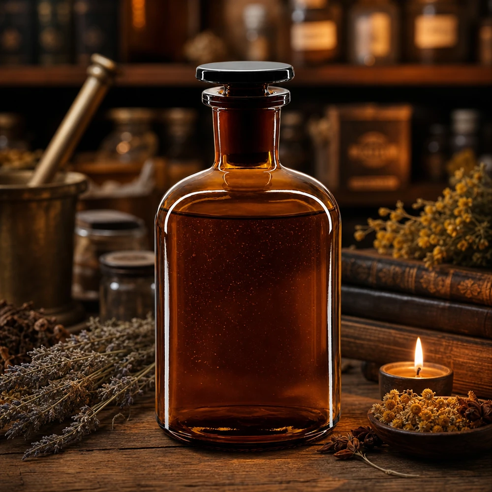 Rundschulterfl. 250ml braun Enghals Glasstopfen Lichtschutzflasche 250ml Rundschulter Enghals braun für empfindliche Flüssigkeiten