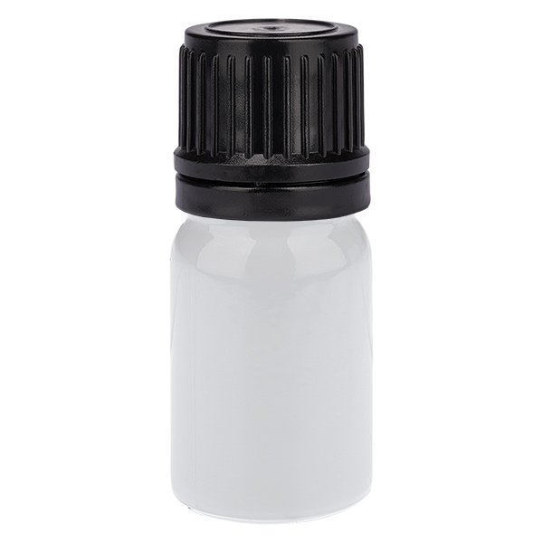 5ml Globuliflasche 8mm Giessring schwarz Standardverschluss WhiteLine UT18/5