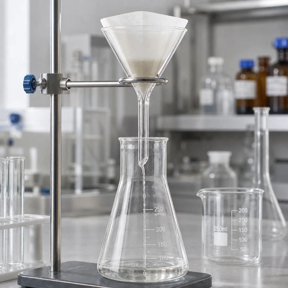 Trichter ø45mm Borosilikat Winkel 60 Kurzstil Borosilikat Glastrichter transparent mit 60° Winkel ideal für Filtrations und Transferprozesse