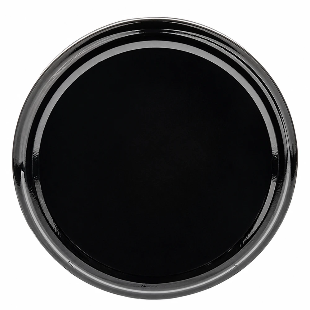 70mm BasicSeal Deckel schwarz (TO70) UNiTWIST BasicSeal TO70 Deckel in Schwarz 70mm runder Schraubverschluss für Konservengläser Draufsicht