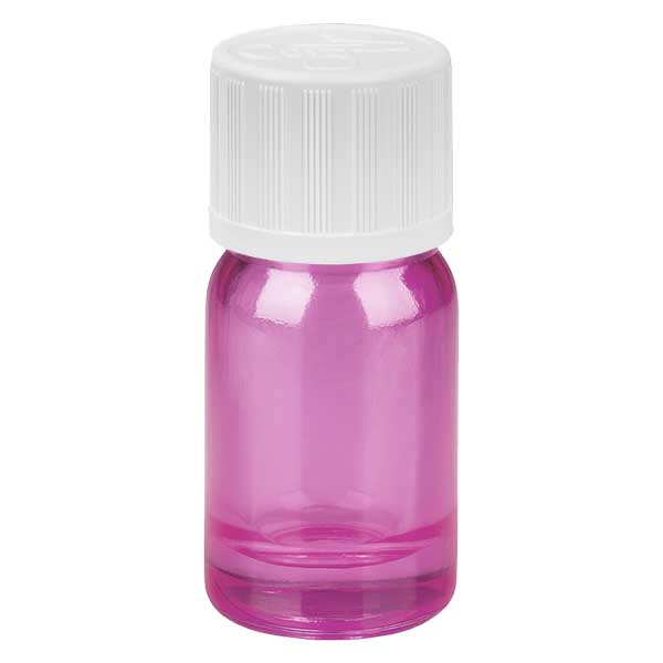 5ml Flasche 11mm Schraubverschluss weiß Standard Kindersicher PurpleLine UT18/5