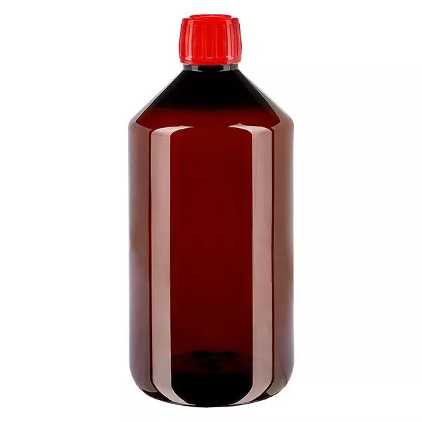 PET Flasche 750ml mit rotem Verschluss Originalitätsverschluss PET Flasche 750ml mit rotem Verschluss Originalitätsverschluss