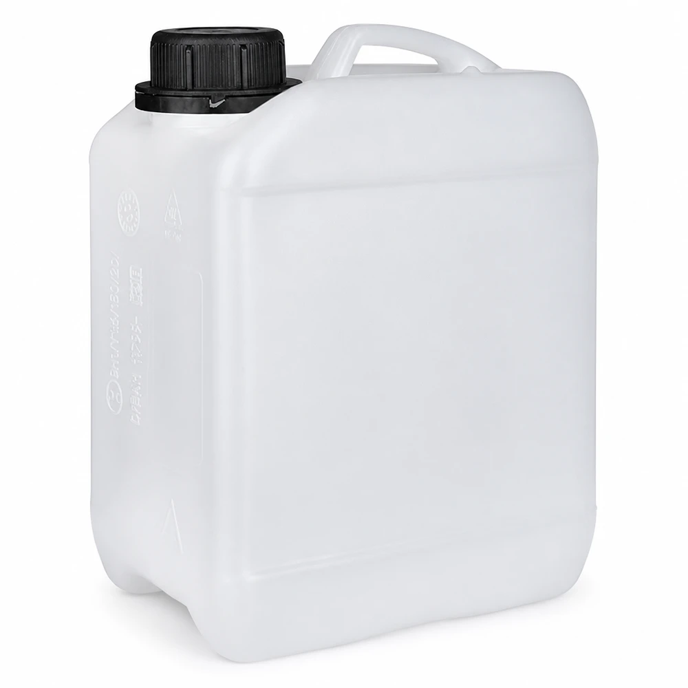Kanister 2.5 Liter mit Schraubverschluss Originalitätsverschluss Transparenter HDPE Kanister 2,5 L mit auslaufsicherem OV Schraubdeckel