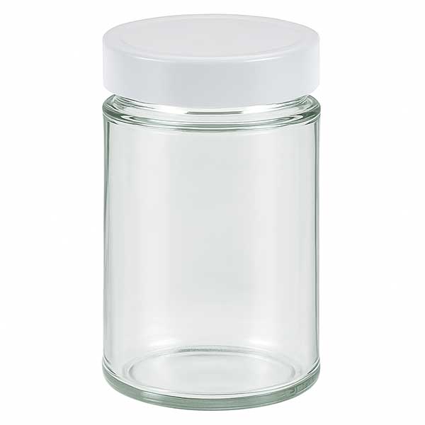 202ml Rundglas + BasicSeal Deckel weiß deep UNiTWIST