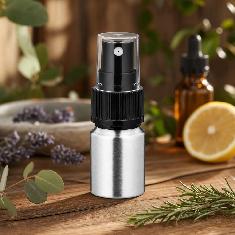 Handliche 10ml Parfümflasche aus Aluminium - kompakter Spray-Zerstäuber für unterwegs