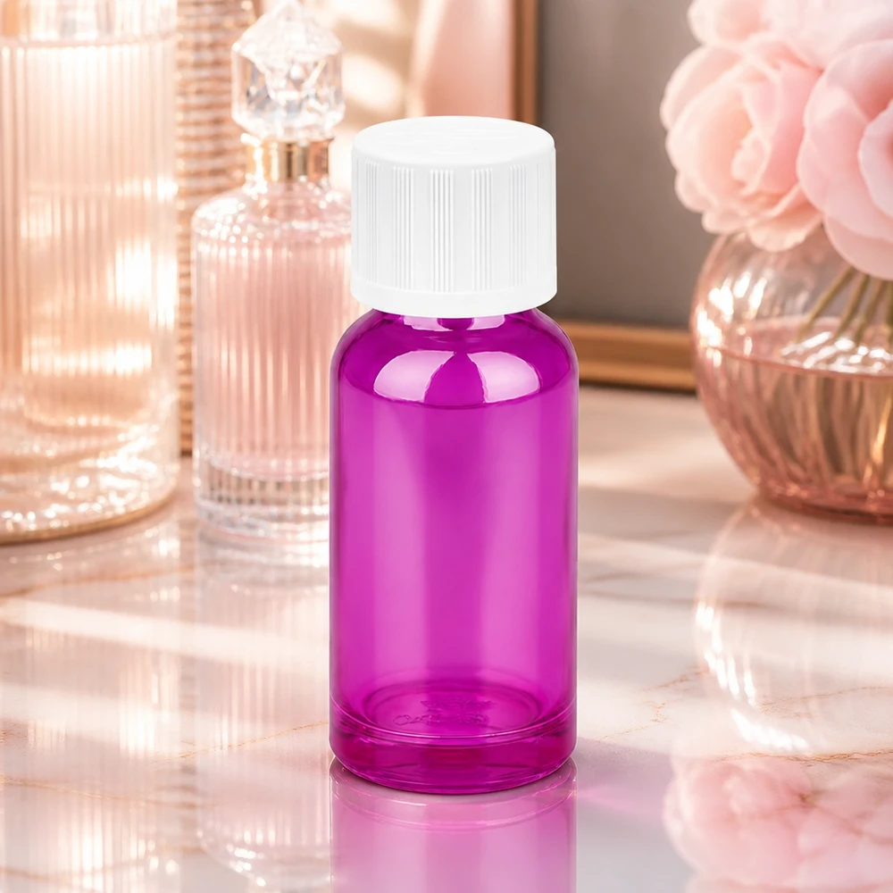 20ml Flasche 11mm Schraubverschluss weiß Standard Kindersicher PurpleLine UT18/20 20ml Violettglas mit Standardverschluss bietet UV-Schutz für lichtempfindliche Substanzen