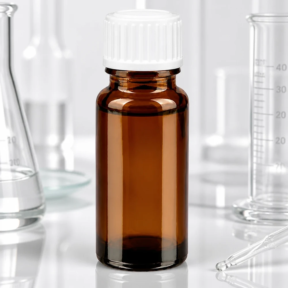 Apothekenflasche braun 10ml Tropfverschluss weiß 0.8mm Standard STD Tropfflasche ApoGlas 10ml braun mit 0,9mm Tropföffnung und weißer Kappe