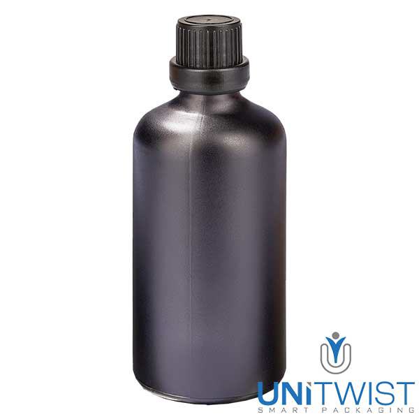 100ml Tropfflasche 2mm Originalitätsverschluss Black UT18/100