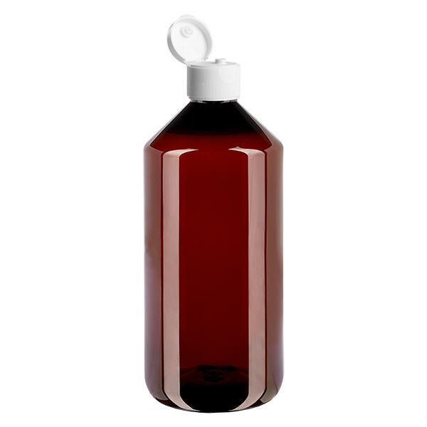 PET Flasche 1000ml mit weißem KlappVerschluss