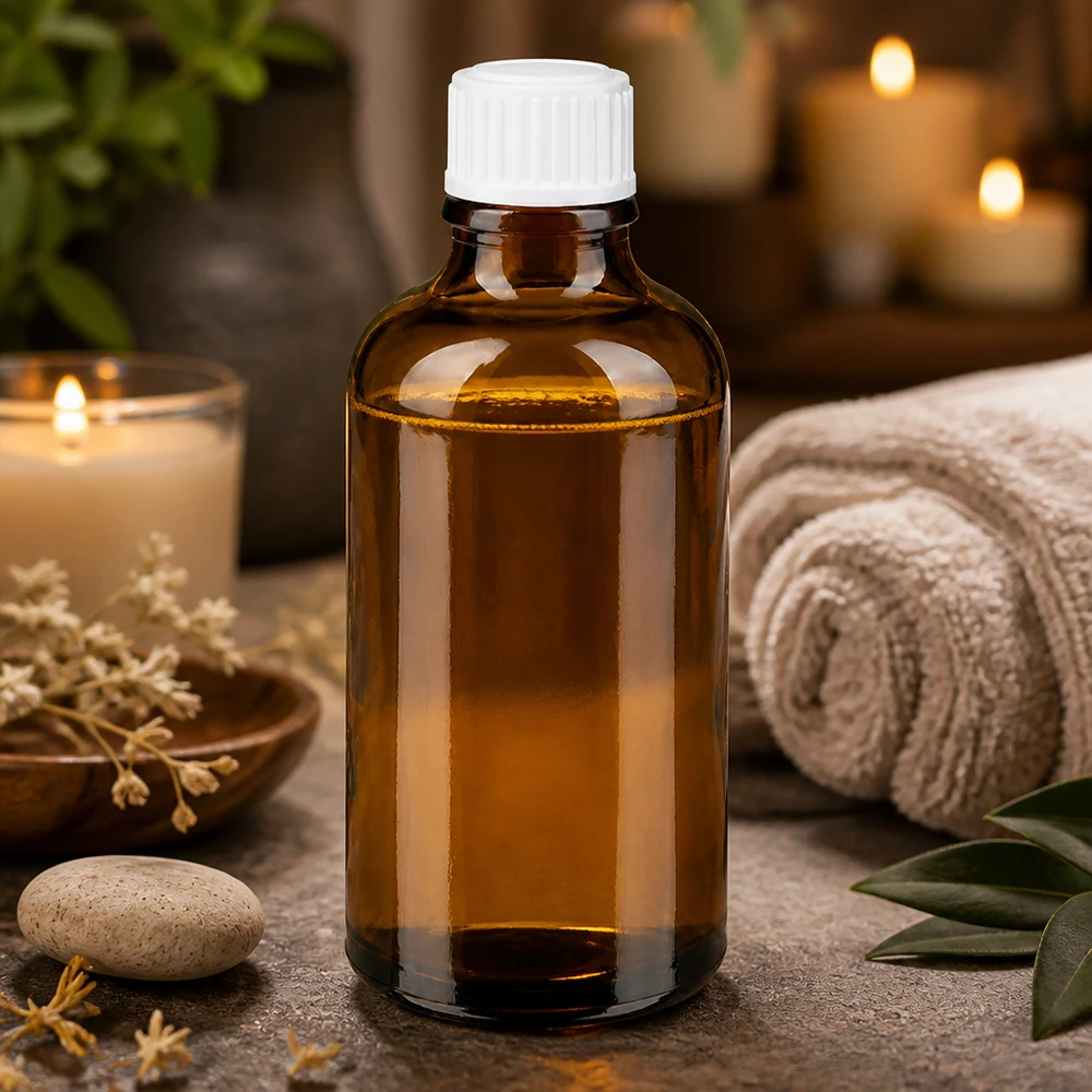 Apothekerflasche aus Braunglas 50ml ideal für Massageöle und Aromatherapie-Anwendungen