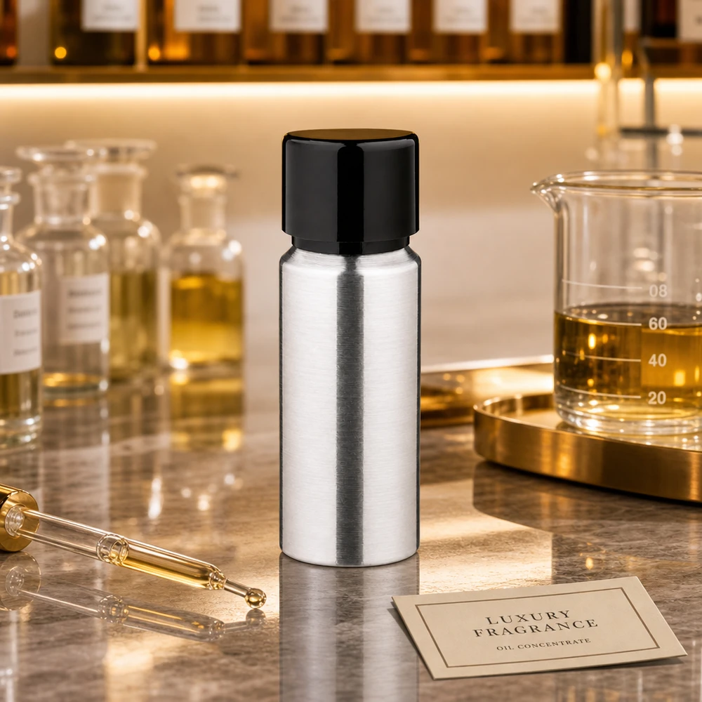 20ml geschliffene Aluflasche mit Schraubkappe Professionelle 20ml Aluflasche mit spiegelnder Oberfläche perfekt für Aromatherapie-Anwendungen