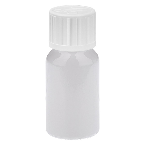 10ml Tropfflasche 1.2mm weiß Standardverschluss Kindersicherung WhiteL. UT18/10