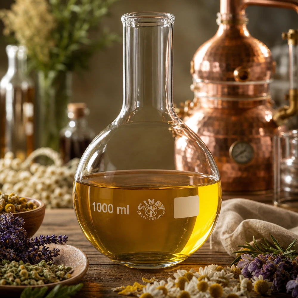 Stehkolben 1000ml Enghals Laborkolben 1000ml Enghals aus robustem Borosilikatglas für chemische Analysen und Versuche