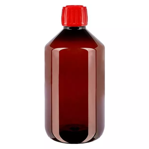 PET Flasche 500ml mit rotem Verschluss Originalitätsverschluss PET Flasche 500ml mit rotem Verschluss Originalitätsverschluss