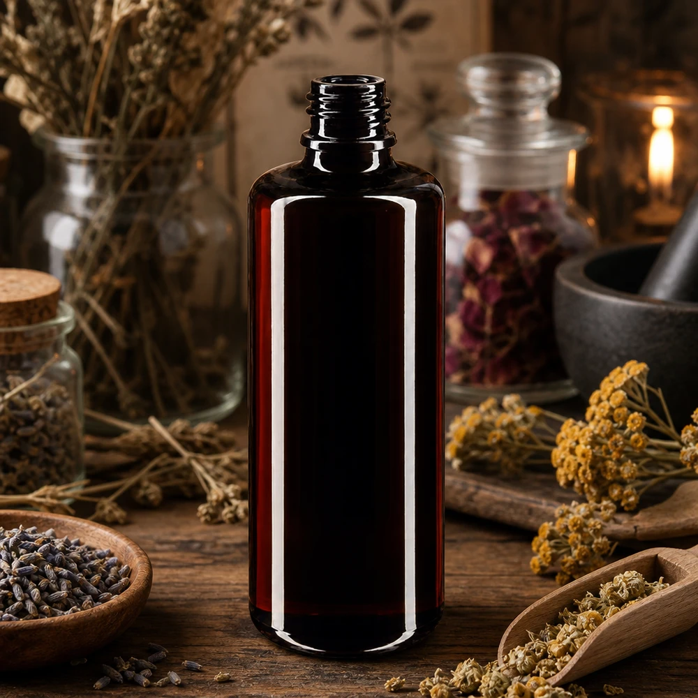Praktische 50ml Violettglas Tropfflasche Orion Miron ideal für Kräuteressenzen und Heilmittel