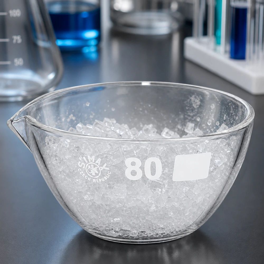 Glasschale zum Abdampfen 90ml Borosilikat mit Ausguss ideal für Verdampfungsprozesse im Labor