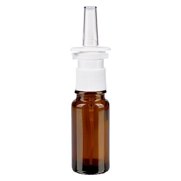 Apothekenflasche braun 10ml Nasenzerstäuber weiß Standard Apothekenflasche braun 10ml Nasenzerstäuber weiß Standard