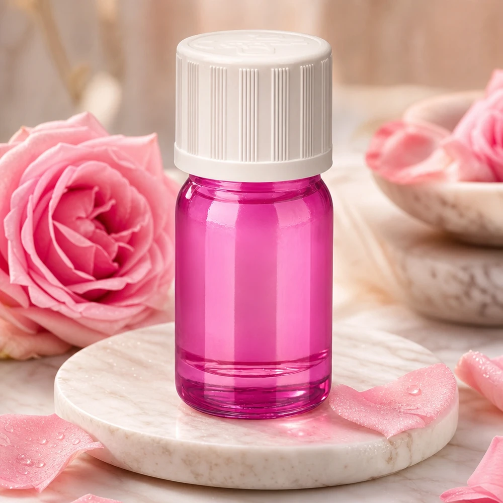 5ml Tropfflasche 1.2mm weiß Standard Kindersicher PurpleLine. UT18/5 5ml Glasflasche mit Ultra Tight Verschluss in Purple für sichere Aufbewahrung von Essenzen