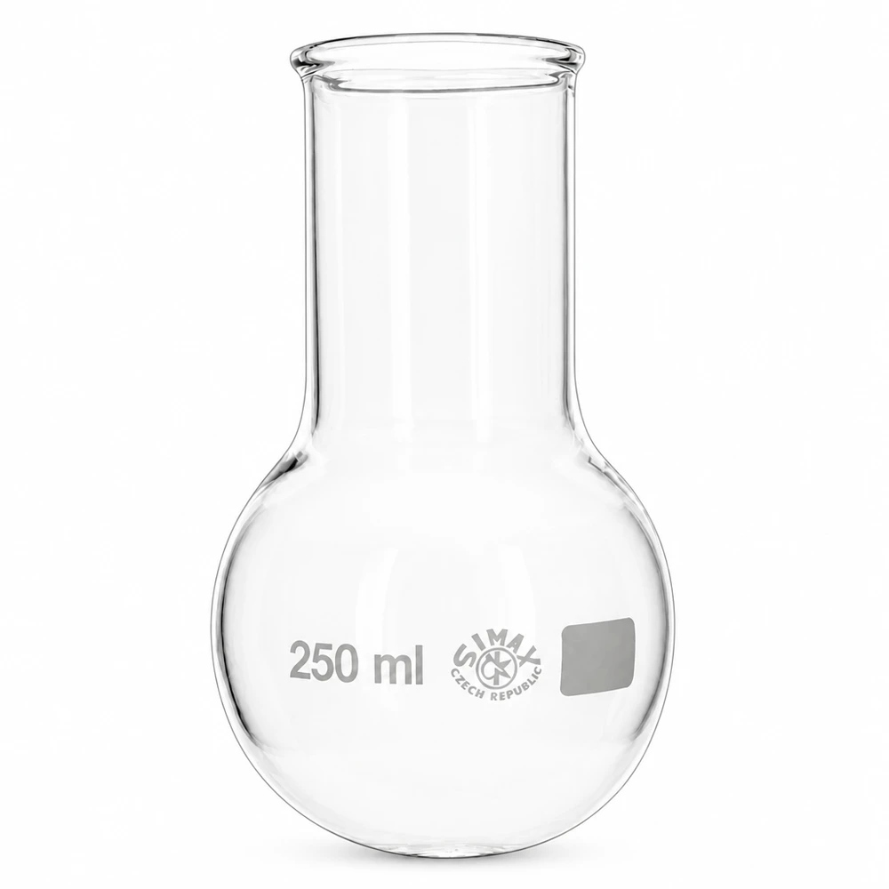 Rundkolben 250ml Weithals Klarer Glaskolben 250ml mit rundem Boden und weitem Hals für präzise Messungen