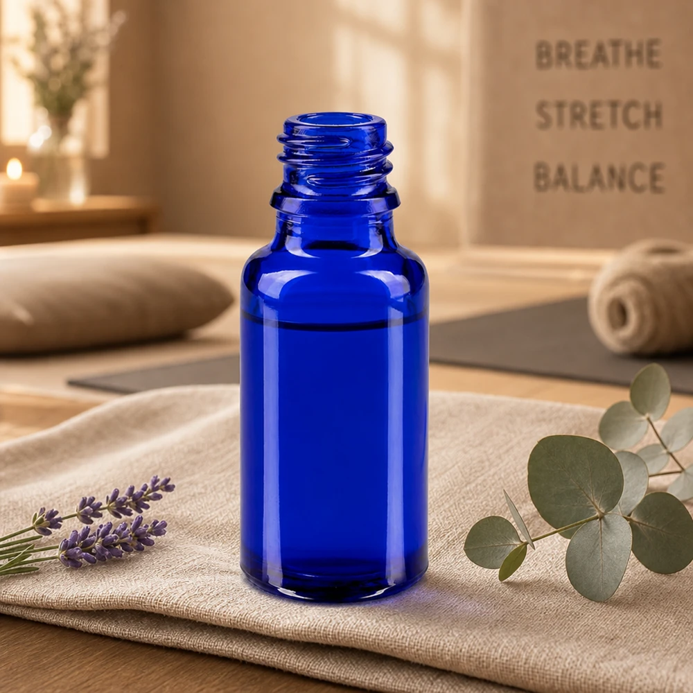 Tropfflasche 20ml DIN 18 BLAUGLAS Hochwertige 20ml Glasflasche in Kobaltblau speziell für DIY-Kosmetik und Pflegeprodukte