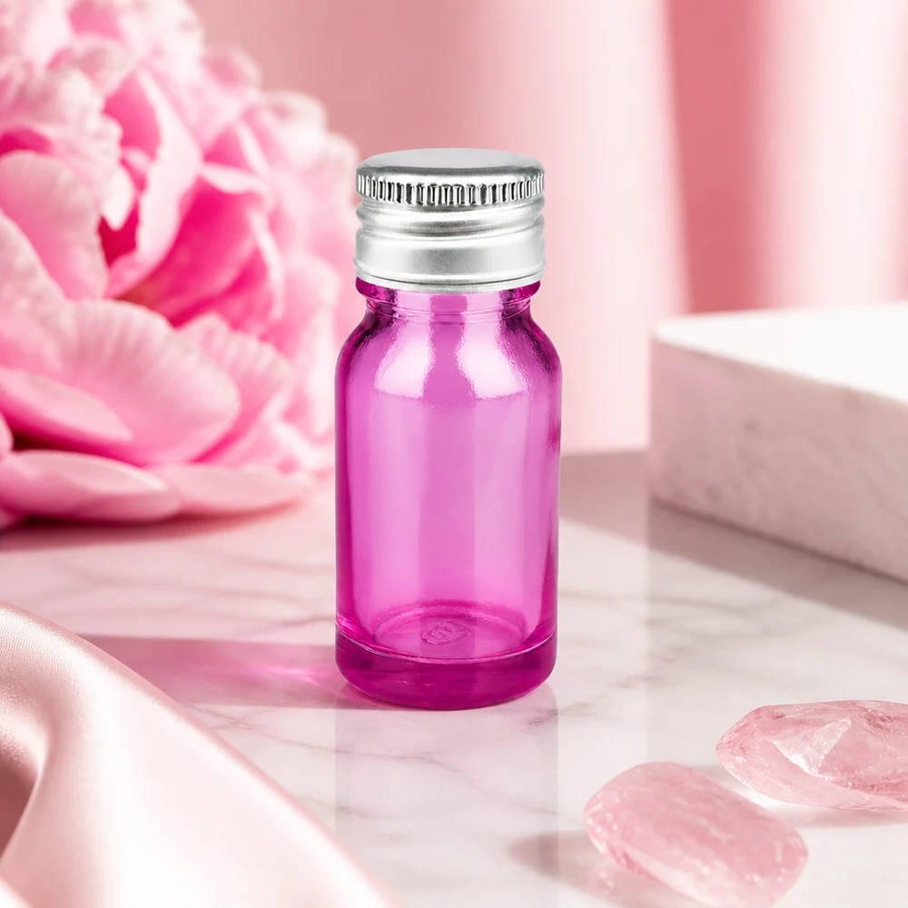 10ml Flasche 11mm Schraubverschluss Alu-Silberer Standard PurpleLine.UT18/10 10ml Flasche in Purple mit dichtschließendem Alu-Silber Verschluss für sichere Aufbewahrung