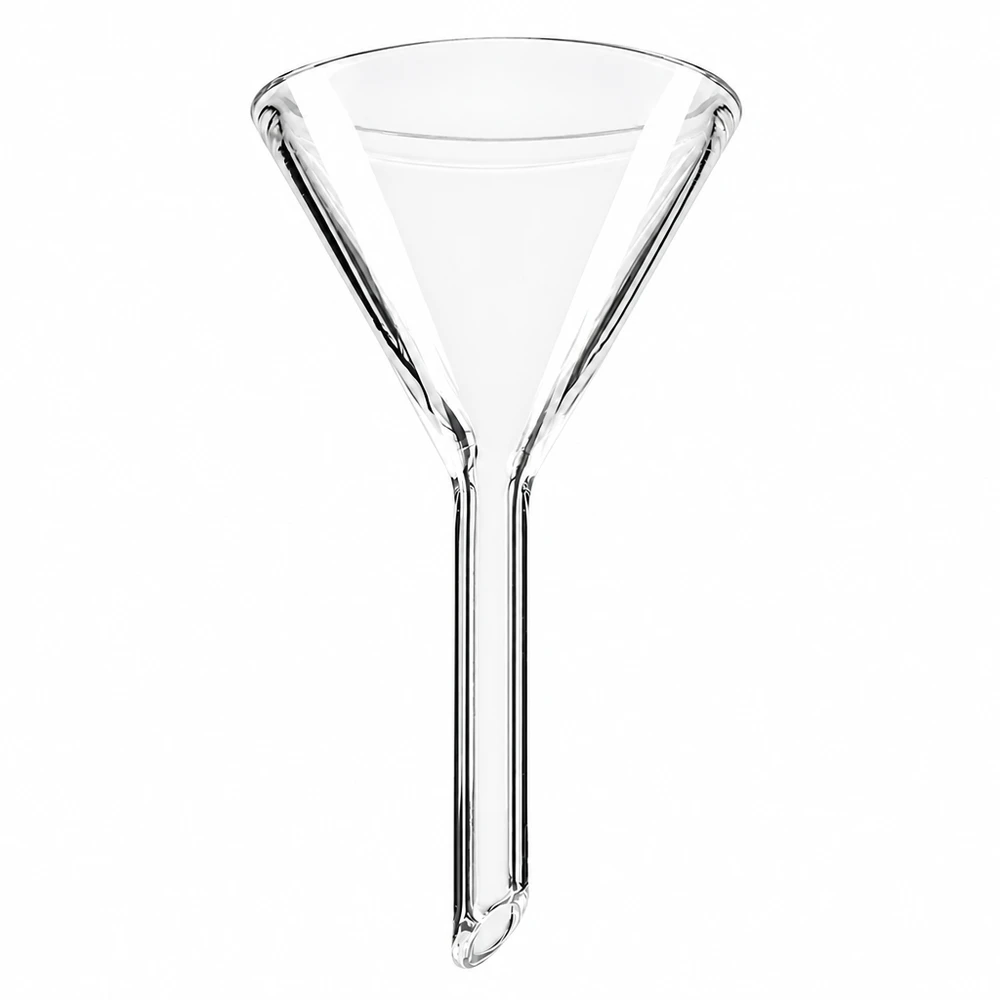 Trichter ø35mm Kalk-Soda, Winkel 60°, Kurzstil 35mm Durchmesser Glastrichter mit optimaler 60-Grad-Neigung für effizientes Befüllen
