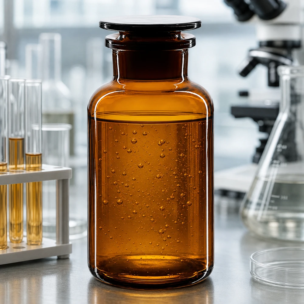 Rundschulterfl. 500ml braun Weithals Glasstopfen Braune Laborflasche 500ml mit Glasstopfen für Öle Extrakte und lichtempfindliche Substanzen