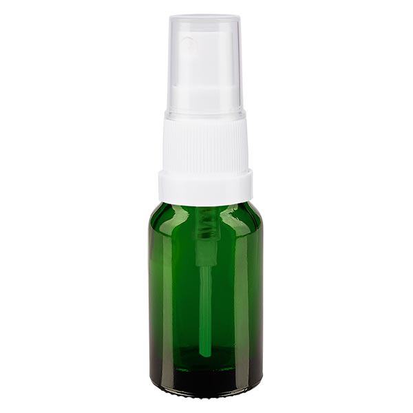 Apothekenflasche grün 10ml Sprayaufsatz weiß