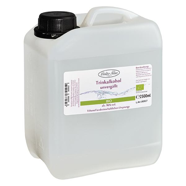 2500ml Bio Weingeist (Trinkalkohol) 96% Doktor-Klaus