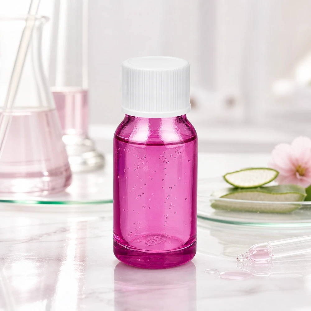 10ml Flasche 11mm Schraubverschluss weiss Standard PurpleLine UT18/10 Elegante violette Glasflasche 10ml mit weißem Deckel perfekt für DIY Kosmetik und Seren