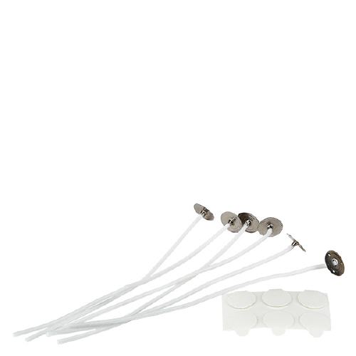 Kerzendochte 15cm mit Haftpunkt 6er Pack Doktor-Kl