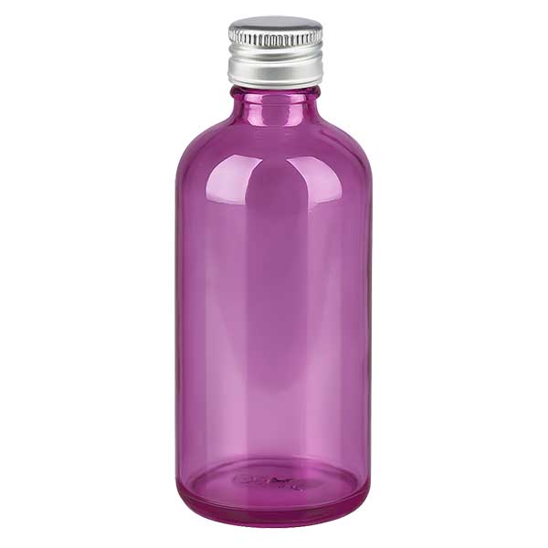 100ml Flas. 11mm Schraubverschluss Alu-Silber Standard PurpleLine. UT18/100