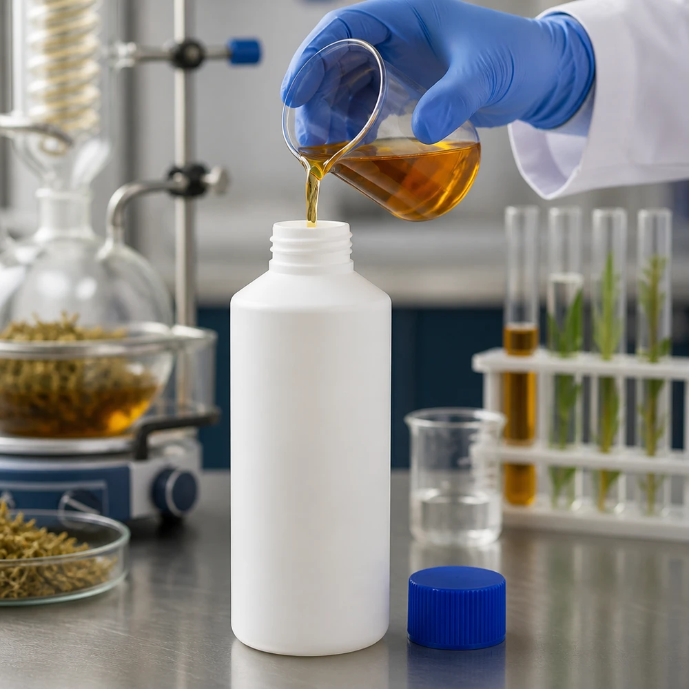 Weisse Apothekerflasche aus HDPE Kunststoff 100ml für pharmazeutische Anwendungen